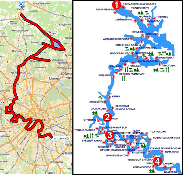Шлюзы в москве на москве реке карта
